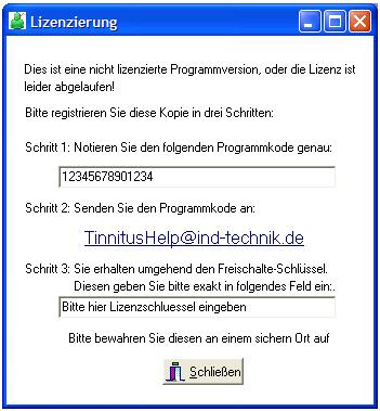 Tinnitus Help einfach ohne Dongle lizenzieren!